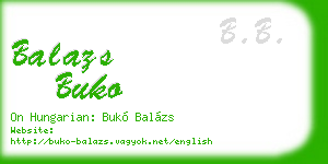 balazs buko business card